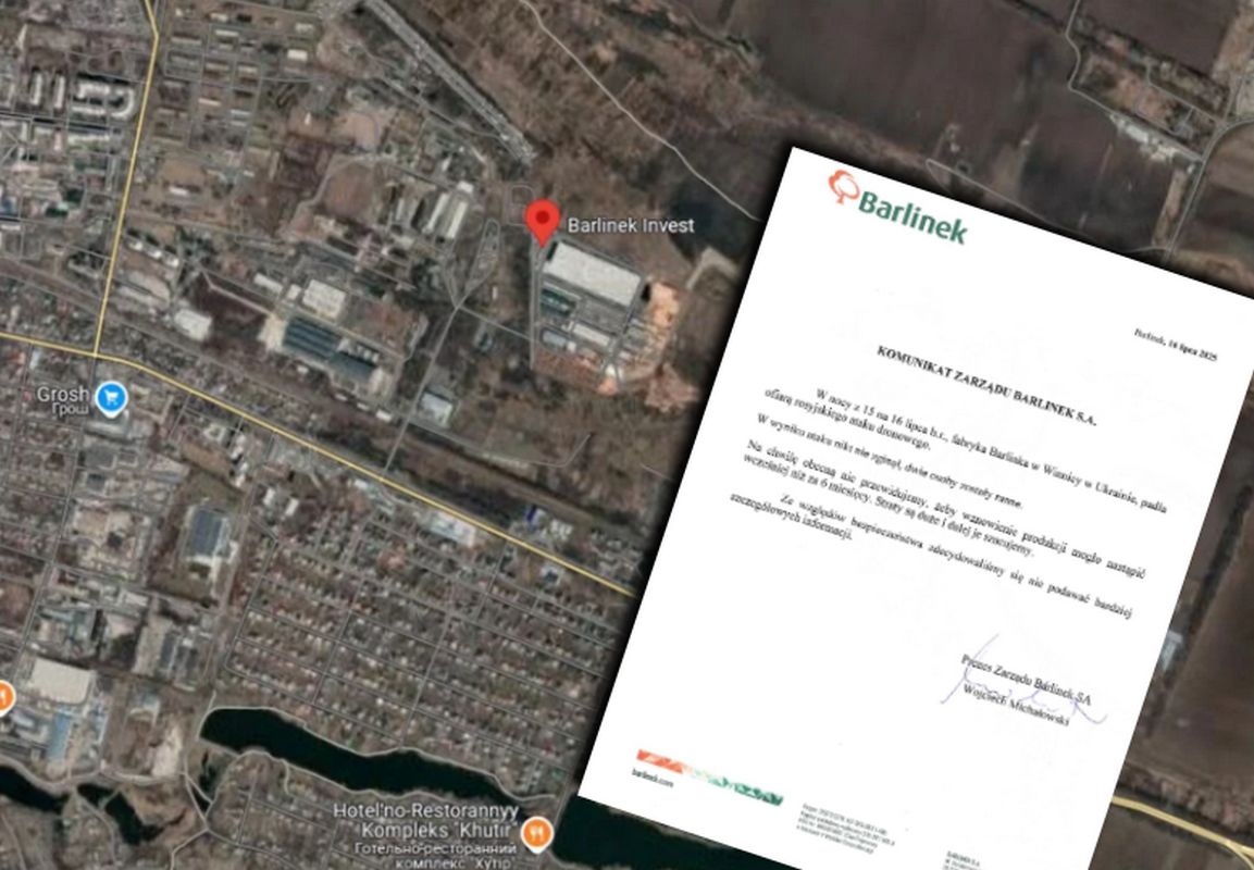 Atak na polską fabrykę w Winnicy. Prezes Barlinka o stratach