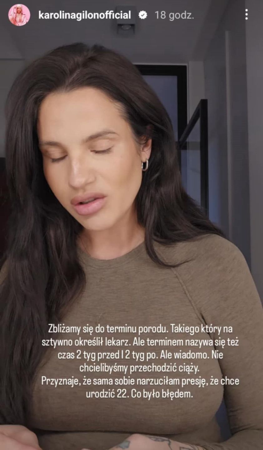 Karolina Gilon boi się przenoszenia ciąży!
