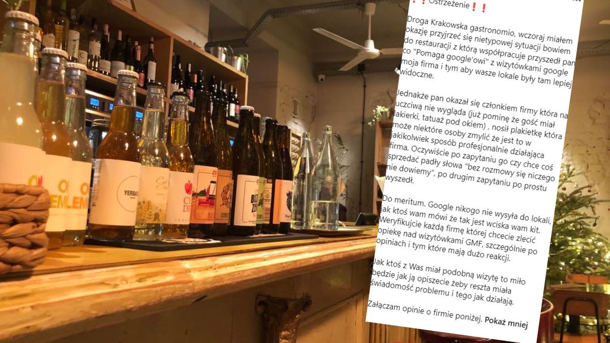 Nachodzą restauratorów w Krakowie/ ostrzeżenie