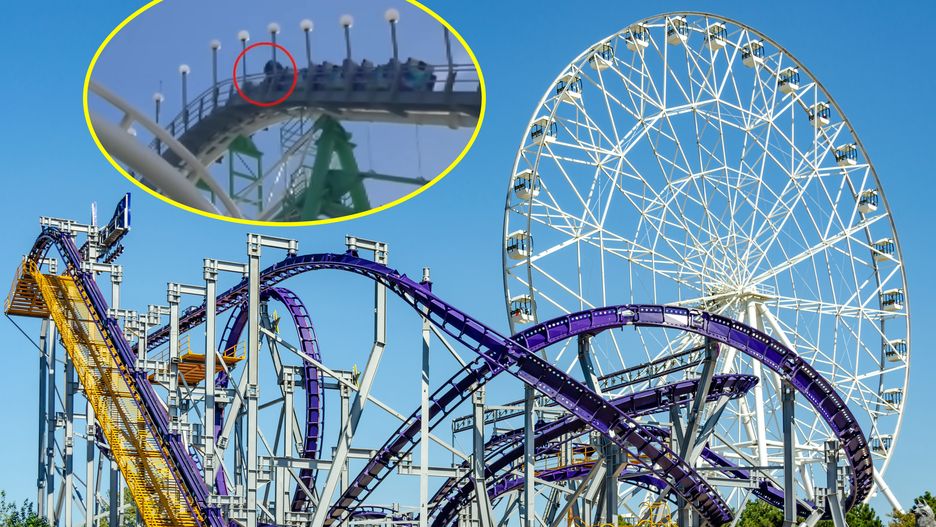 Mężczyzna wyskoczył z jadącego rollercoastera