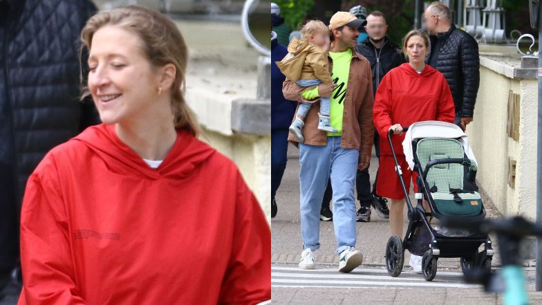 Lara Gessler w Sopocie z mężem i córką