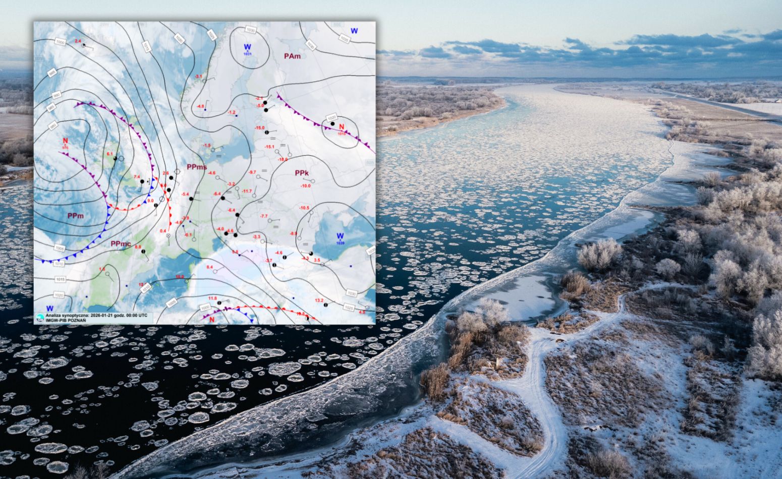 wiadomości,aktualności,WP Wiadomości Bitwa dwóch gigantów. Mapa pokazuje, co się dzieje nad Polską
