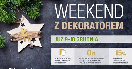 Udekoruj swój dom na święta z Flügger farby! Bezpłatne porady dekoratora wnętrz już w ten weekend