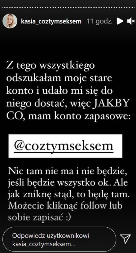 Instagram @kasia_coztymseksem