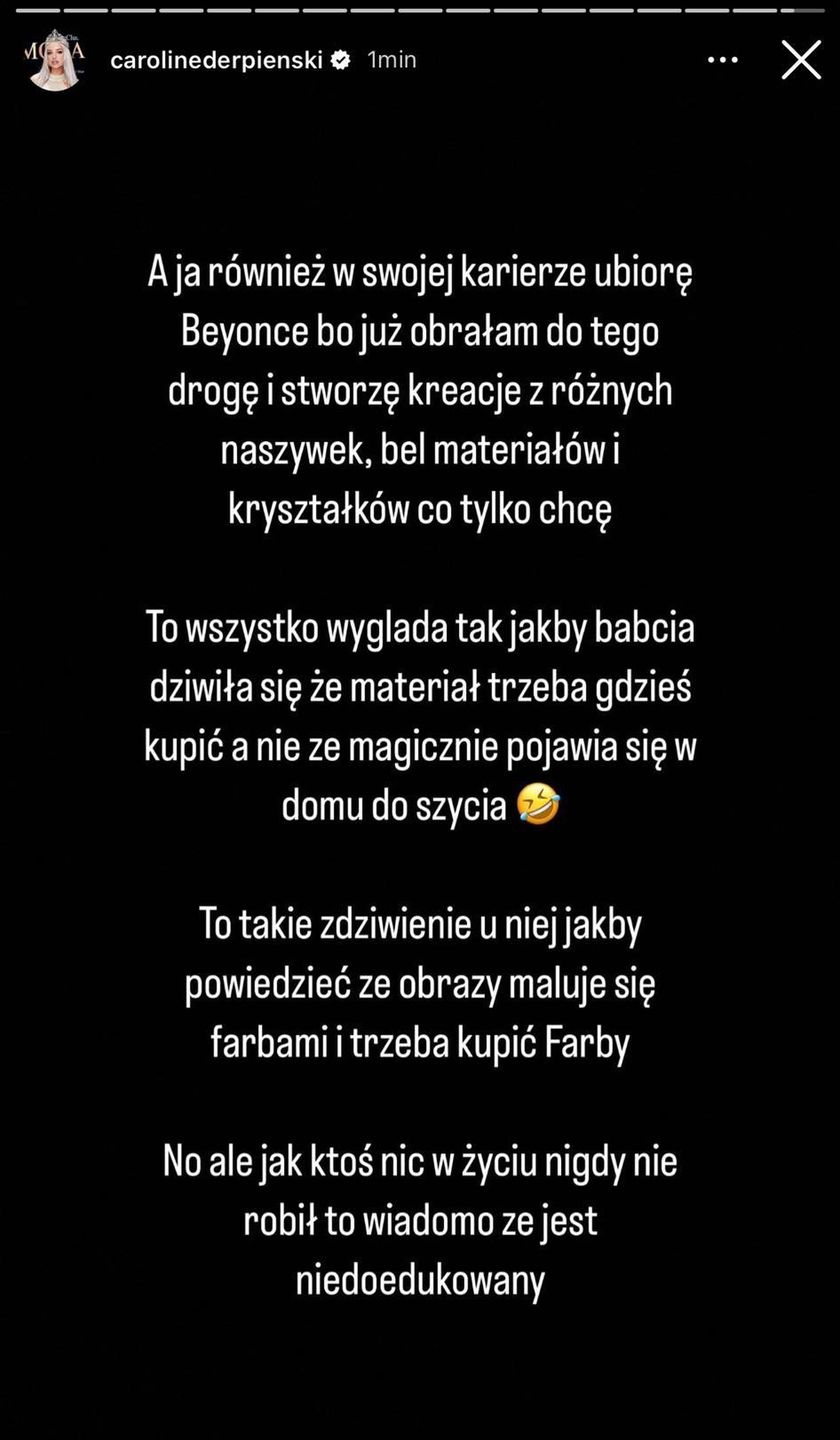 Caroline Derpienski odpowiada "babci A."