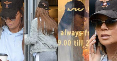 Zaaferowana Edyta Górniak z telefonem przy głowie próbuje delektować się kawą na wynos (ZDJĘCIA)