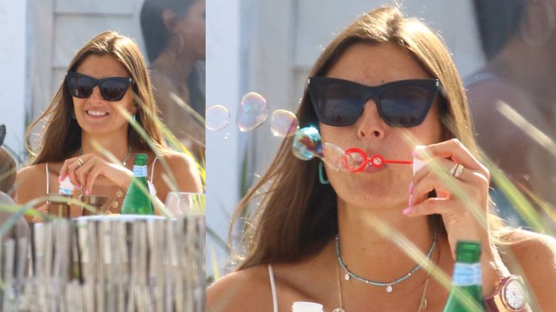 Kamila Szczawińska w Sopocie z mężem i córką