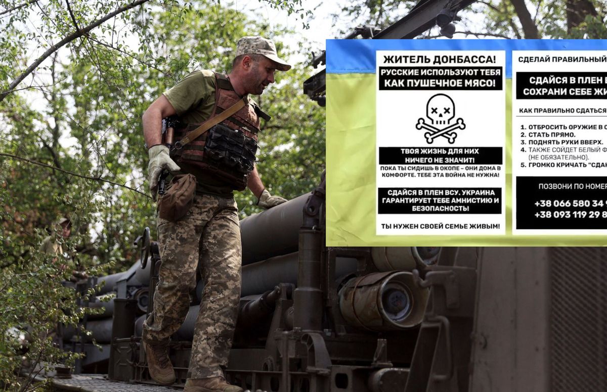 Ukraińcy wystrzeliwują kartki z ostrzeżeniami