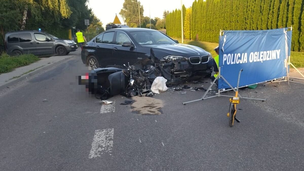 18-letni kierowca BMW wymusił pierwszeństwo na motocykliście w Lipniaku koło Lublina