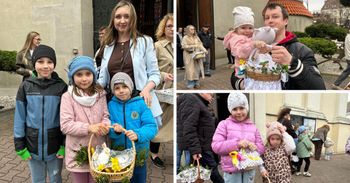 Wielka Sobota 2026. Święcenie pokarmów w wieluńskich kościołach. Wierni udali się do świątyń całymi rodzinami