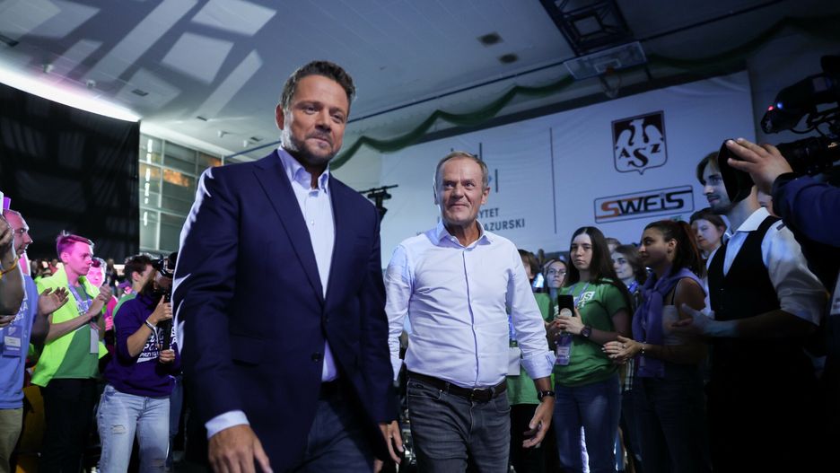 Campus Polska Przysz?o?ci
31.08.2022 Olsztyn Campus Polska Przyszlosci 
fot. Jacek Dominski/REPORTER
N/z: Rafal Trzaskowski, Donald Tusk
Jacek Dominski/REPORTER