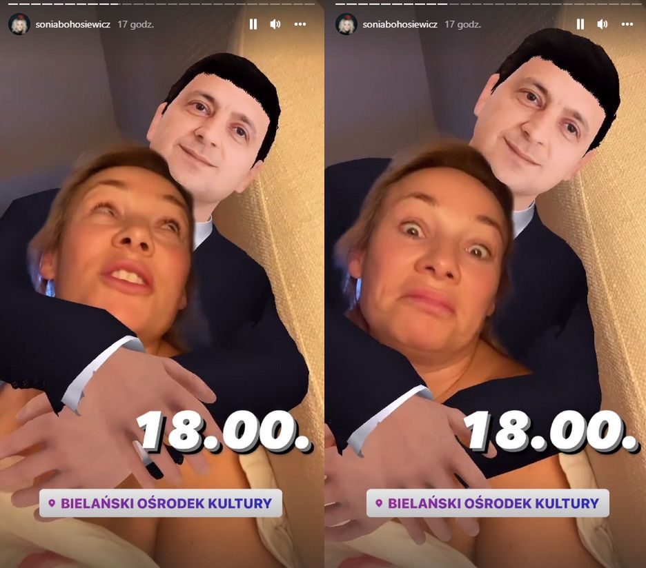 Sonia Bohosiewicz też bawi się filtrem z prezydentem Zełenskim 