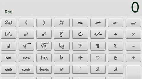 Biały kalkulator w iPhonie 1