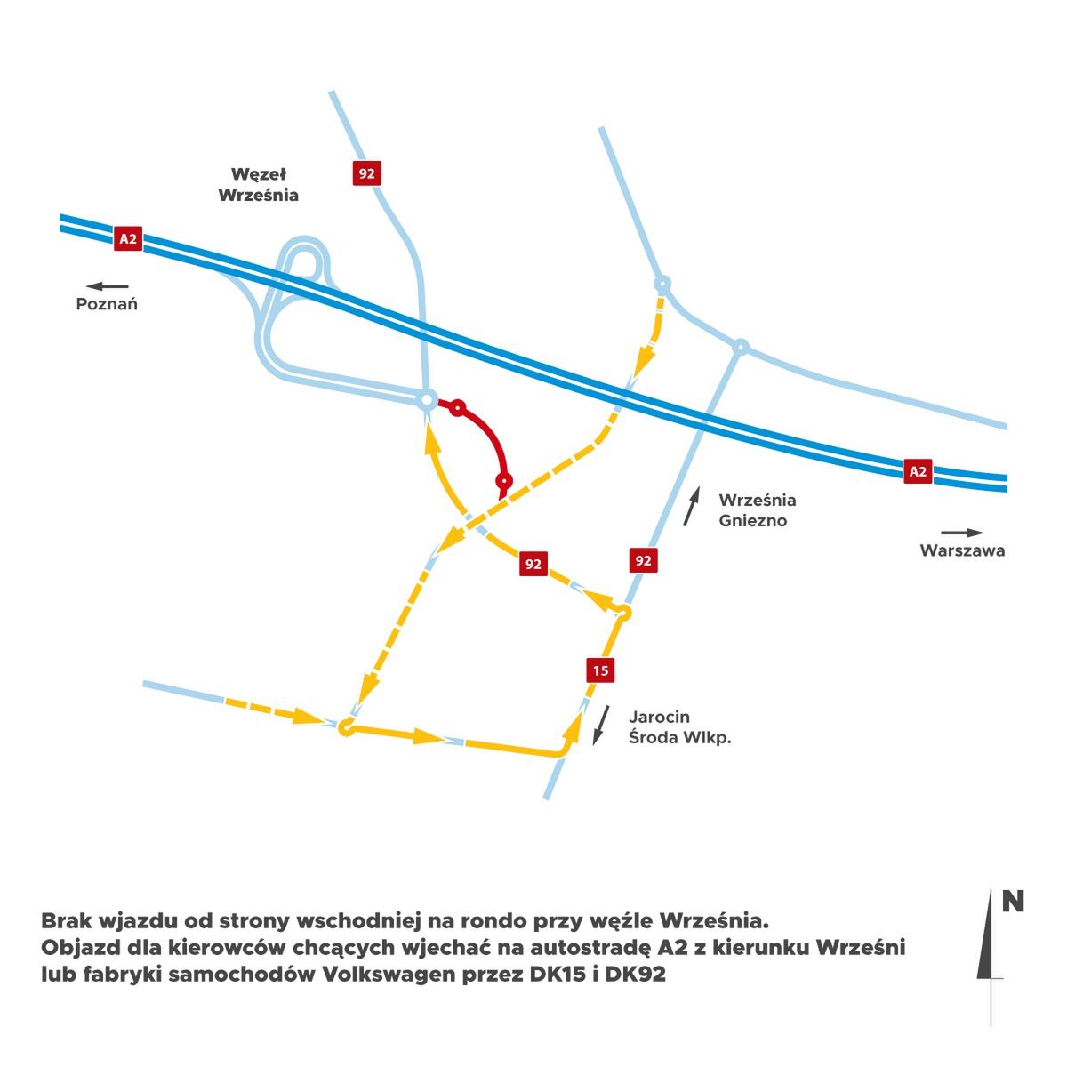 Września: Ruszył remont na węźle przy A2