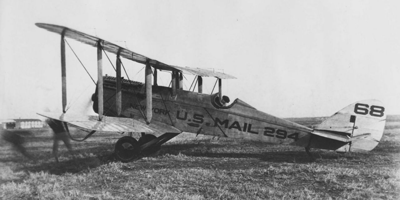 Samolot pocztowy deHavilland DH-4B - cywilna wersja myśliwca Airco DH.4