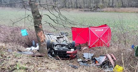 Auto roztrzaskało się na drzewie. Wstrząsające szczegóły