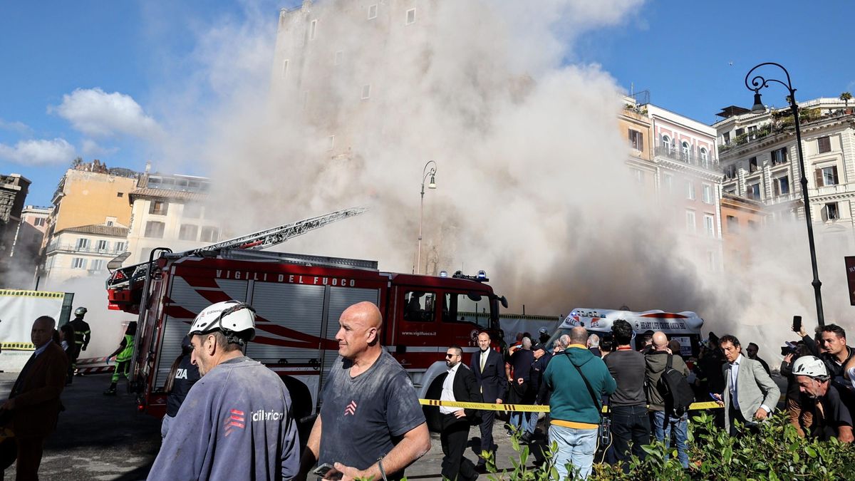 Wieża Torre dei Conti częściowo zawaliła się podczas remontu