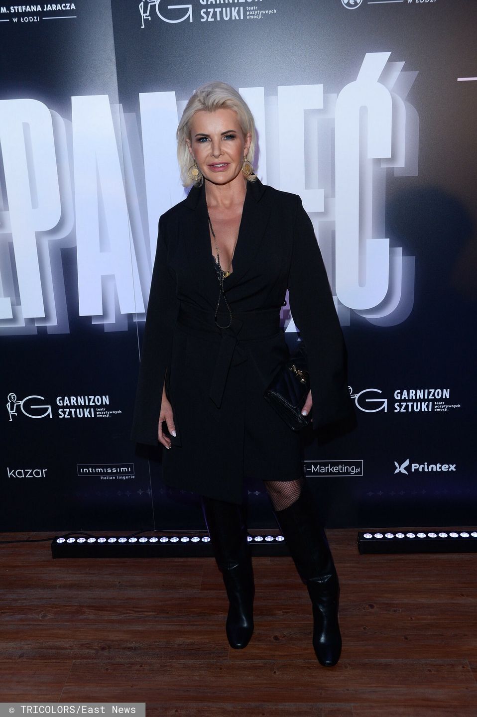 Joanna Racewicz na premierze w teatrze