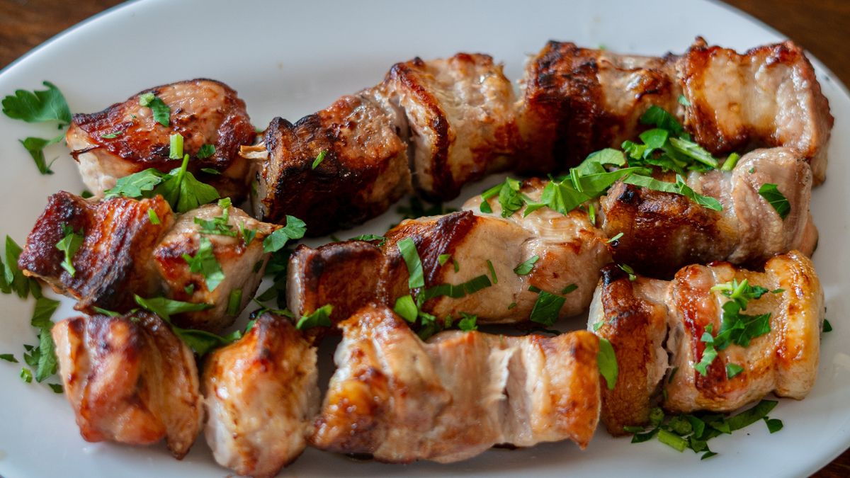 Souvlaki z łopatki wieprzowej zamiast zwykłych szaszłyków
