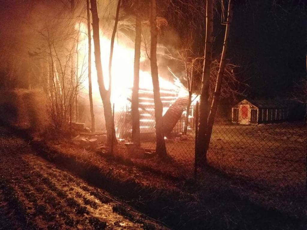 Pożar altanki przy ul. Przepiórczej