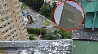 "Grafficiarz" na dachu 11-piętrowego bloku. Akcja policji