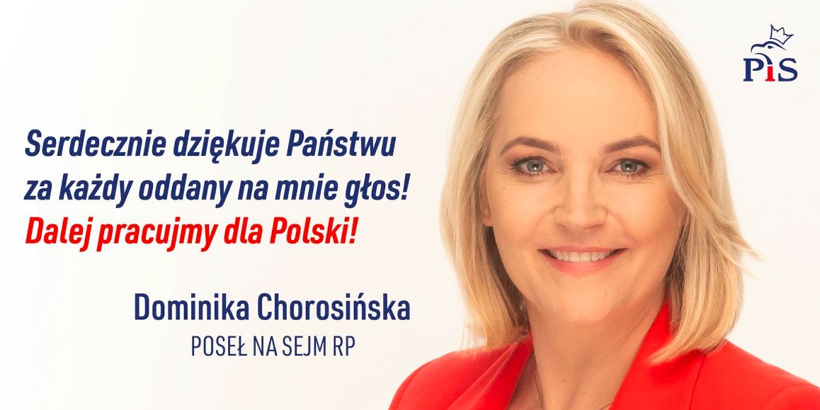 Dominika Chorosińska opublikowała grafikę po wyborach. Wkradł się błąd
