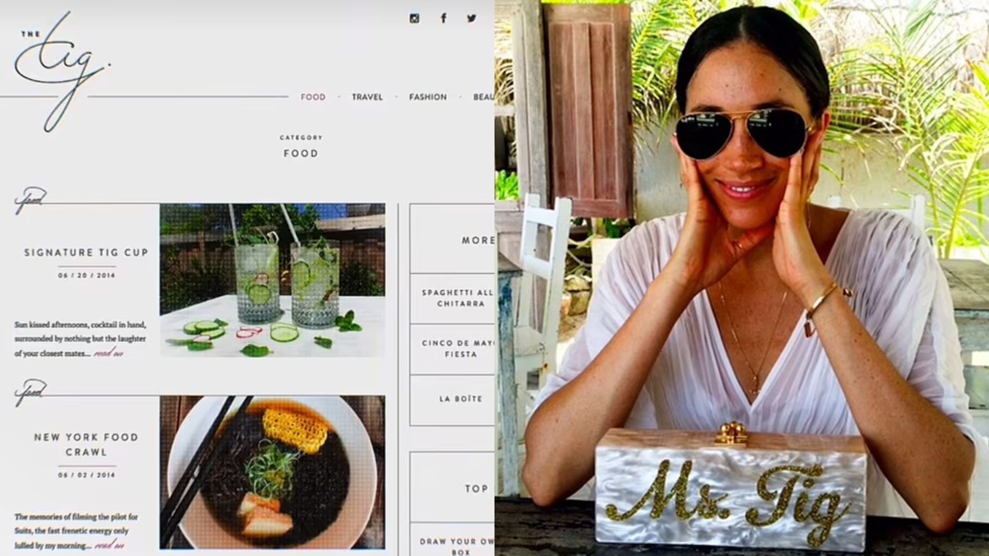 Tak wyglądał blog Meghan Markle
