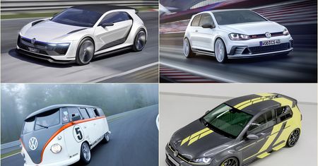 Volkswagen Golf GTI Clubsport, GTE Sport, Dark Shine oraz T1 Race Taxi na Wörthersee 2015