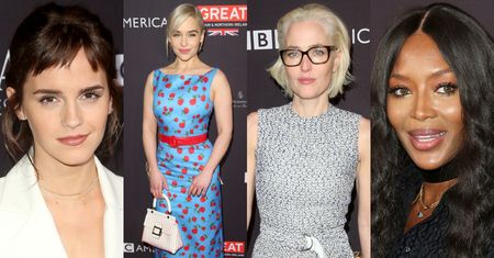 Gwiazdy integrują się na "herbatce" BAFTA: Naomi Campbell, Emilia Clarke, odmieniona Emma Watson... (ZDJĘCIA)