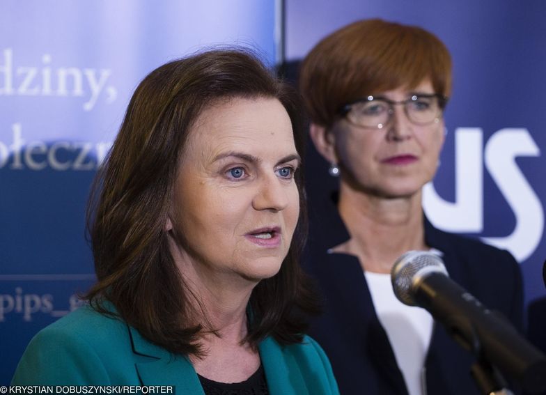 Prezes ZUS prof. Gertruda Uścińska oraz minister rodziny, pracy i polityki społecznej Elżbieta Rafalska