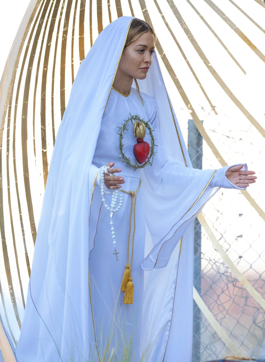*EXCLUSIVE* HOLY ORA! Rita Ora Strikes controversial pose as Virgin Mary for edgy photoshoot with legendary artist David La ChapelleBACKGRID / Backgrid USA / ForumRita Ora, David LaChapelle, Capitol Records, Los Angeles, Virgin Mary, photoshoot, pop star, celebrity sighting, fashion, entertainment news