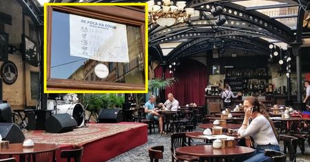 Lwów. Taka kartka zawisła na drzwiach kawiarni. Wymowne