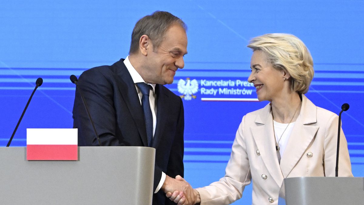 Donald Tusk i szefowa KE Ursula von der Leyen 