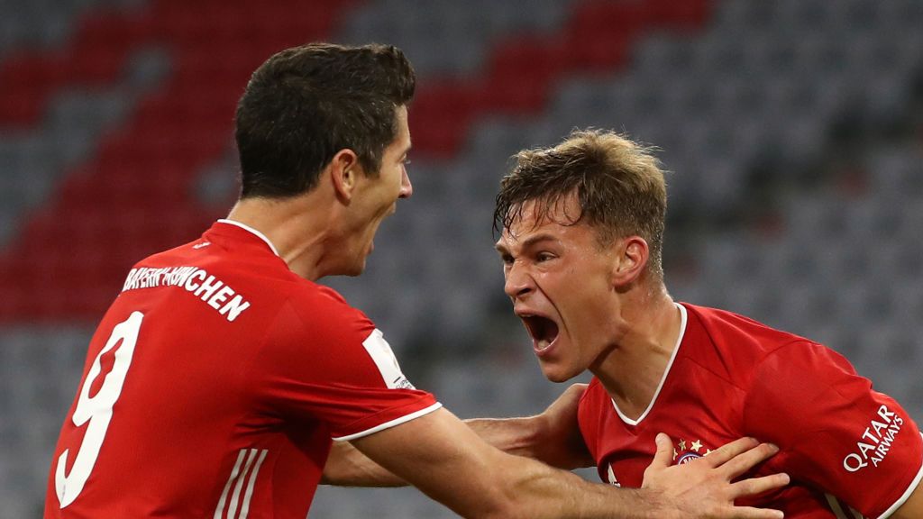Getty Images / Alexander Hassenstein / Na zdjęciu od lewej: Robert Lewandowski i Joshua Kimmich