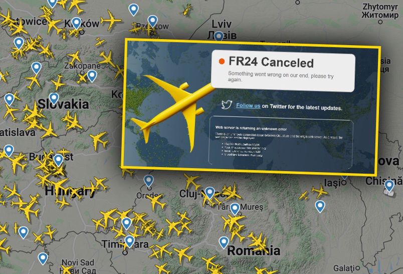 Strona Flightradar24 ma problemy przez duże zainteresowanie 