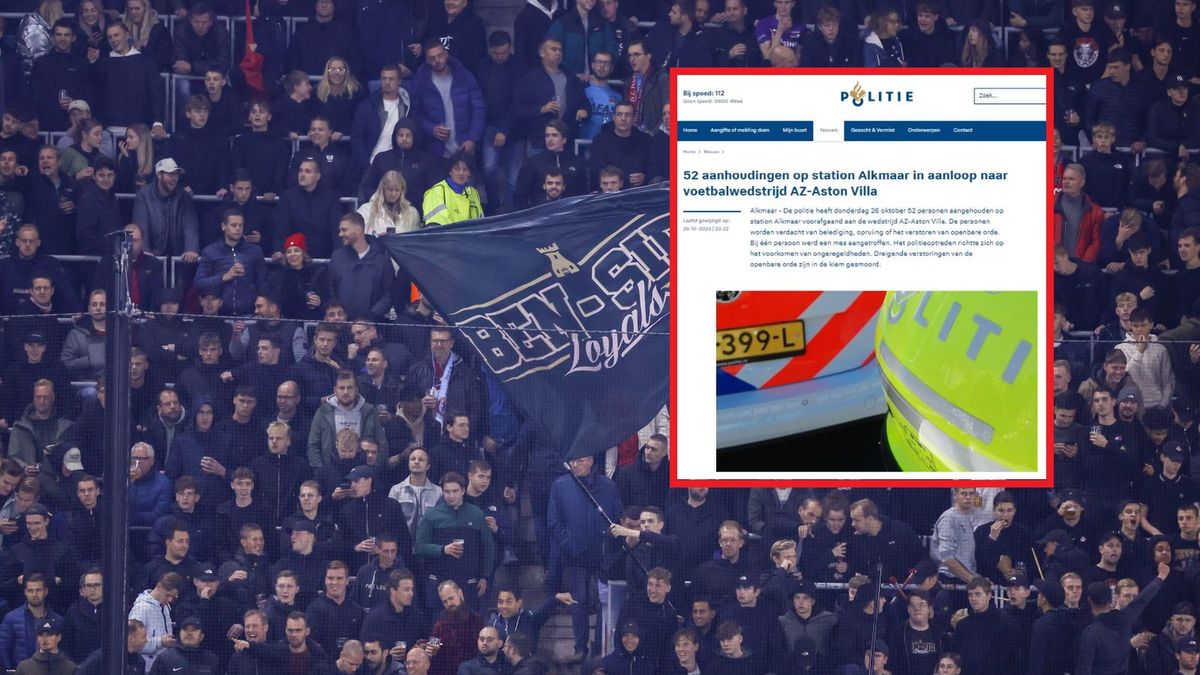 Zdjęcie okładkowe artykułu: Getty Images / Nesimages/Michael Bulder/DeFodi Images / politie.nl / Na zdjęciu: kibice Aston Villi na meczu w Alkmaar