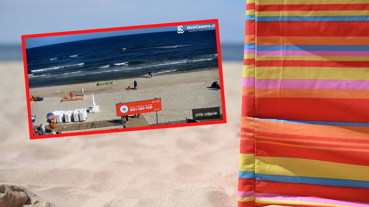 Krynica Morska. Już przed 9:00 parawany pojawiły się na plaży