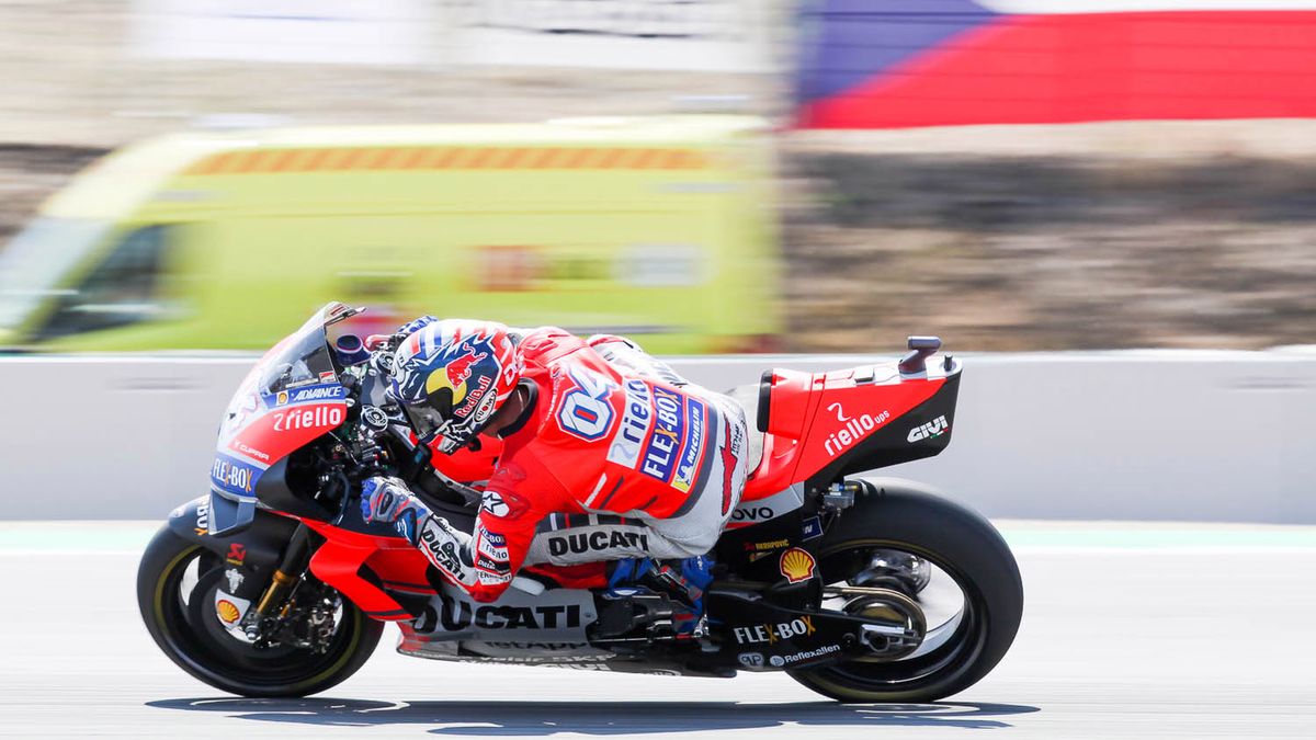 Andrea Dovizioso na torze w Brnie