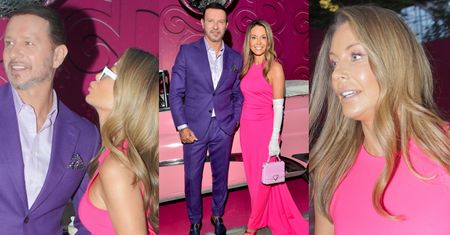 Różowa Małgorzata Rozenek i fioletowy Radosław Majdan brylują na premierze "Barbie". Nasi polscy Barbie i Ken? (ZDJĘCIA)