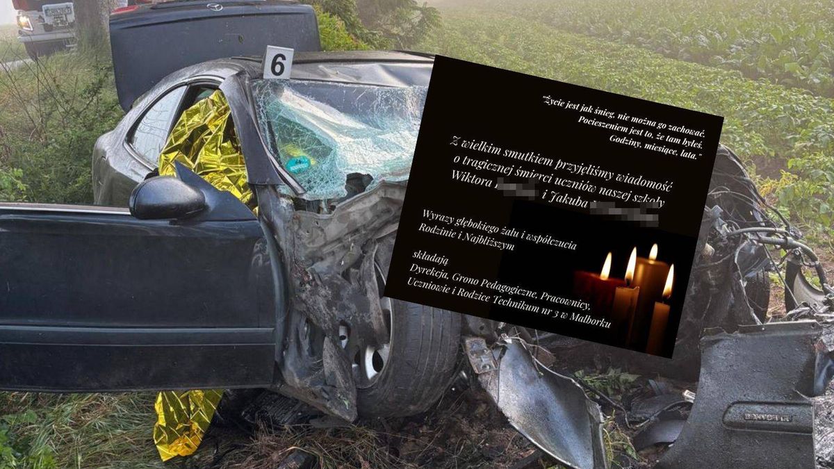 Wypadek w Kraśniewie. Nie żyje dwóch nastolatków