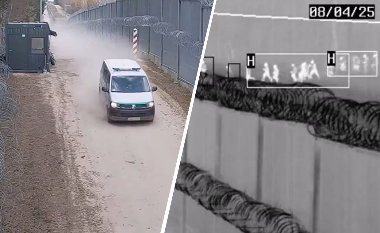 Gorąco na granicy. Auta Straży Granicznej zostały uszkodzone