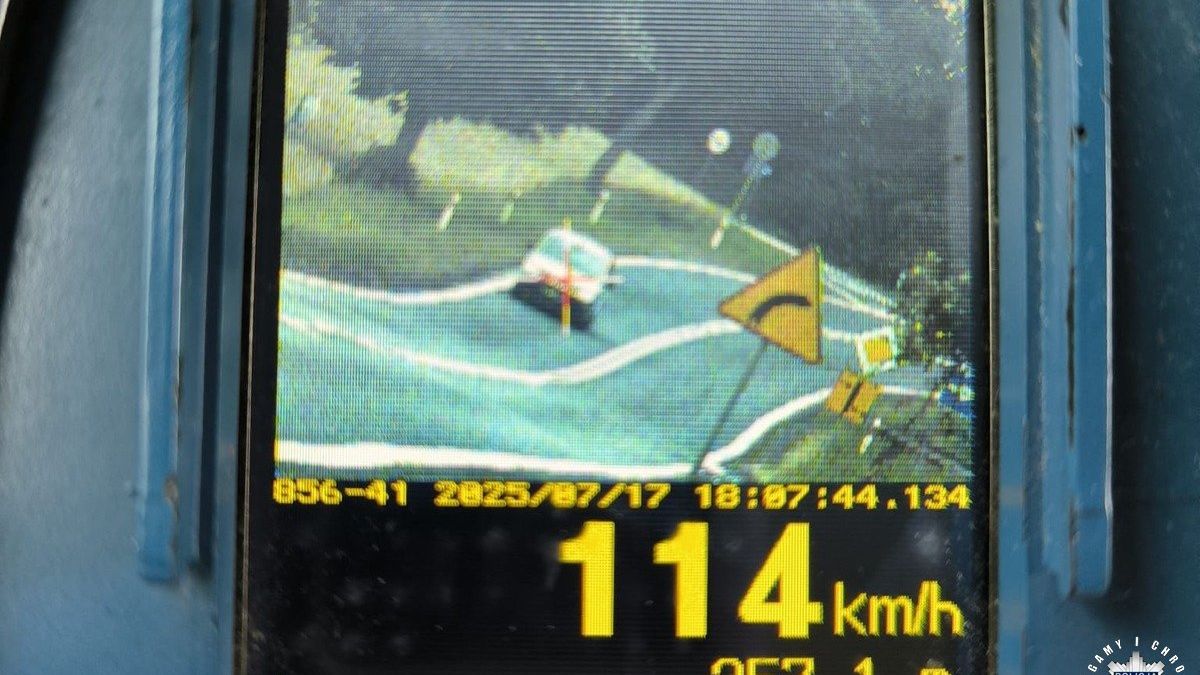 Widok z radaru policji