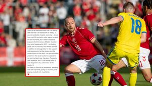 Eriksen zamieścił wpis po zasłabnięciu. "To była inna sytuacja"