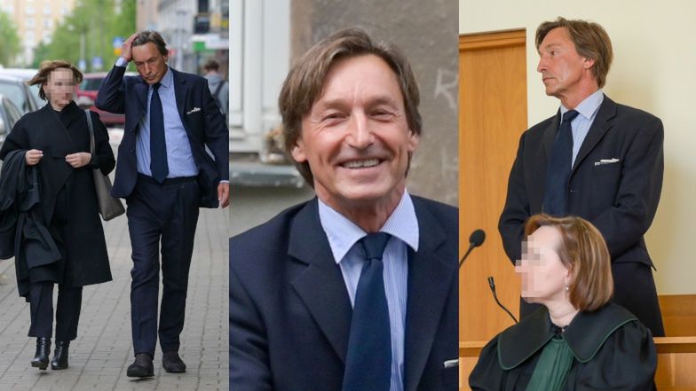 Uśmiechnięty Paul Montana na ogłoszeniu wyroku w sprawie o pobicie Ilon Felicjańskiej