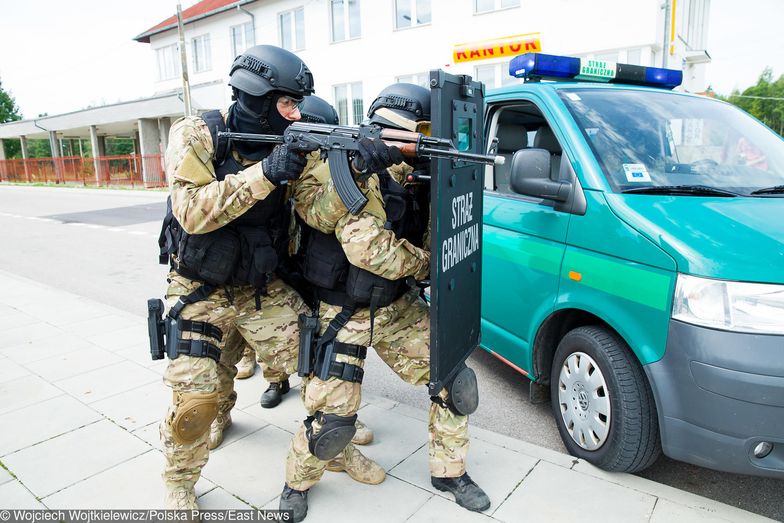 Ćwiczenia służb granicznych w Suwałkach