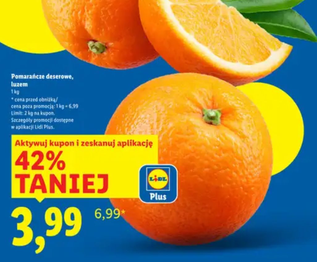 Pomarańcze dostępne w promocyjnych cenach