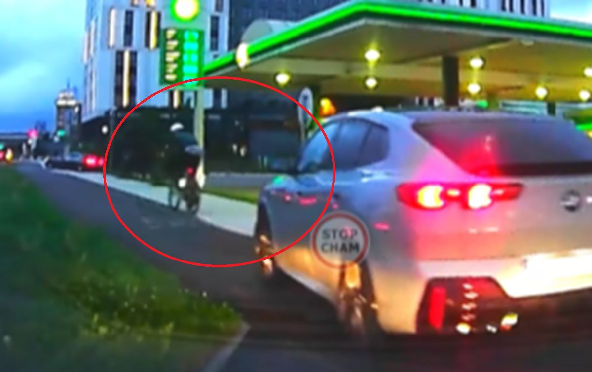 BMW ścigało rowerzystę. "Próba celowego rozjechania". Jest wideo
