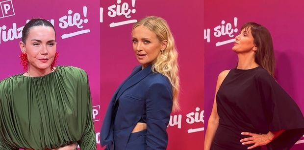 Gwiazdy TVP wdzięczą się na ramówce: Kurdej-Szatan oślepiała uśmiechem, a Ilona Ostrowska prawie zaliczyła "GLEBĘ" (WIDEO)