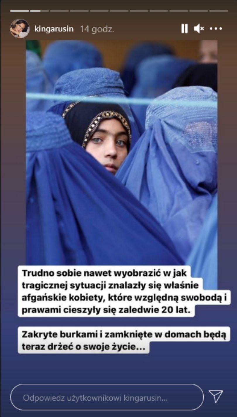 Kinga Rusin komentuje wydarzenia w Afganistanie
