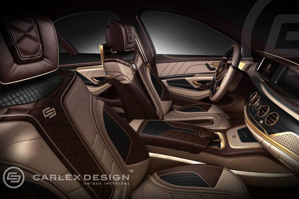 Polski Carlex Design i pozłacany Mercedes klasy S
